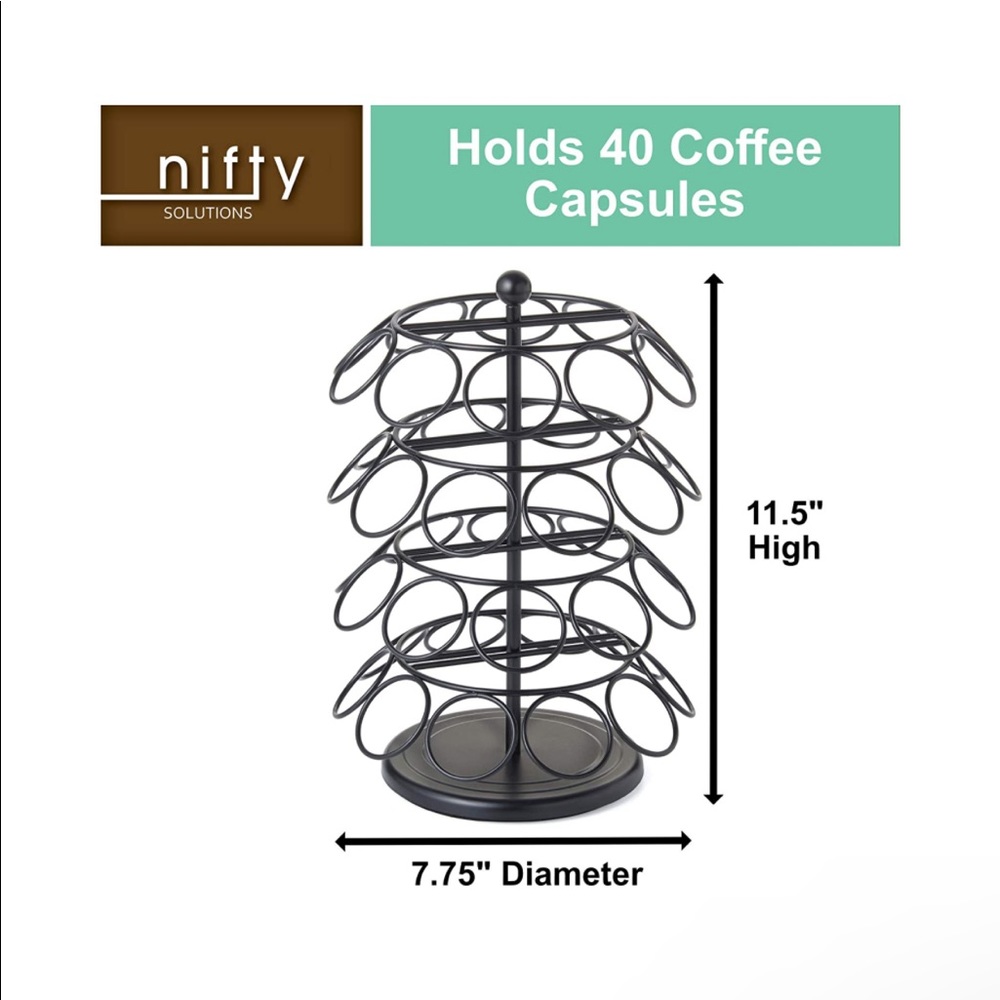 Nifty Coffee Pod K Cup Carousel Organizer